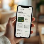ecran-de-smartphone-affichant-des-applications-de-planification-financiere-dans-un-environnement-domestique-chaleureux-avec-une-lumiere-naturelle-douce