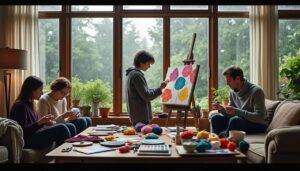 découvrez des activités créatives amusantes et faciles à réaliser à l'intérieur pour profiter d'un jour de pluie en restant au chaud et inspiré.