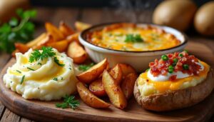 découvrez des recettes gourmandes et faciles à réaliser à base de pommes de terre, pour toutes vos envies culinaires.