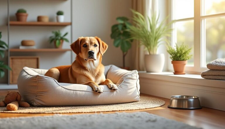 découvrez comment aménager un espace de repos confortable et apaisant pour votre chien, afin qu'il puisse se détendre et récupérer dans les meilleures conditions.